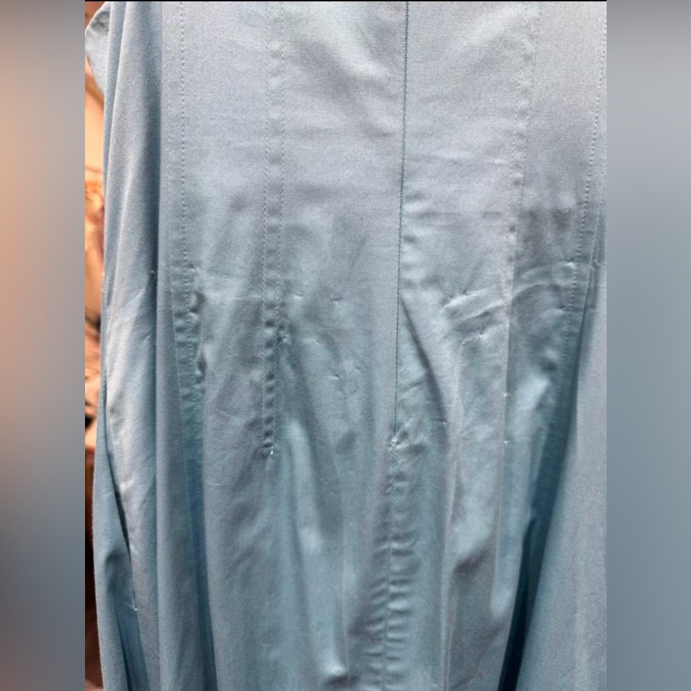 cult gaia Strapless Turquoise Blue Plunge Midi Dress - Picture 8 of 9